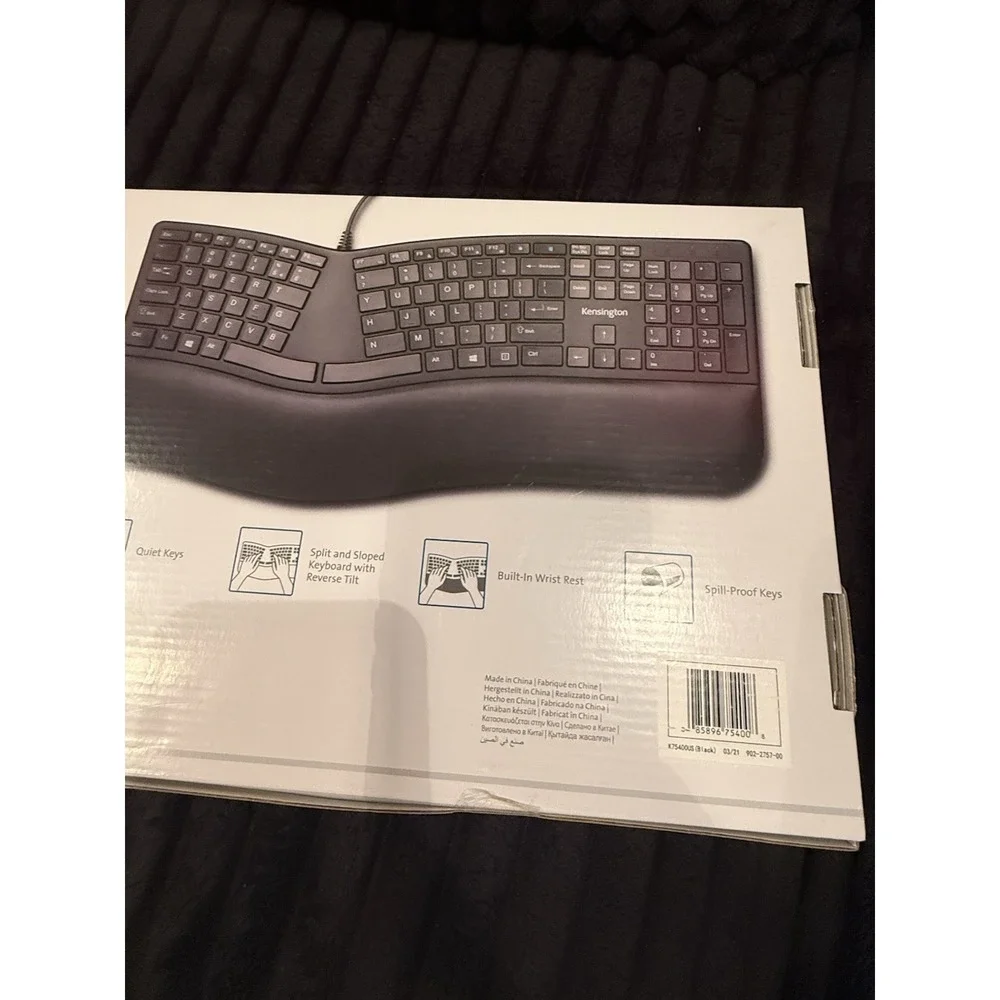 Kensington Pro Fit‎ Ergo Wired Keyboard K75400US Black BNIB SEALED